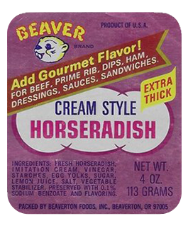 First Cream Style Horseradish label