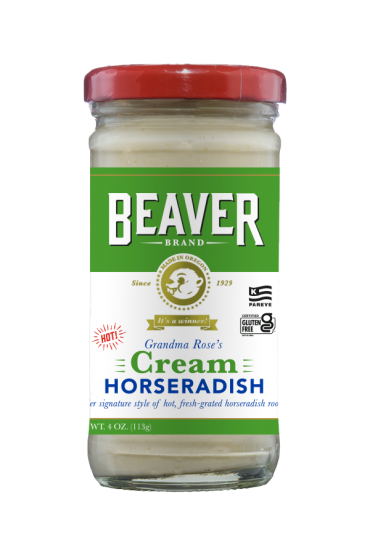 Beaver Brand Cream Horseradish front 4oz