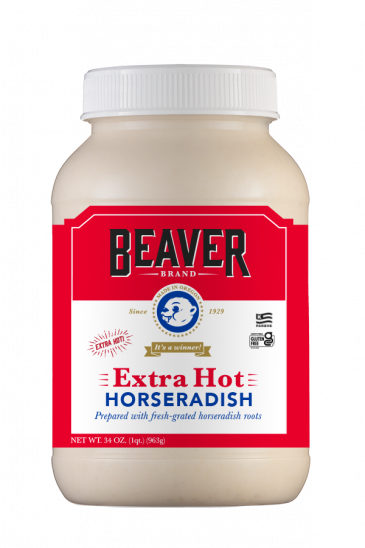 Beaver Brand Extra Hot Horseradish front 34oz
