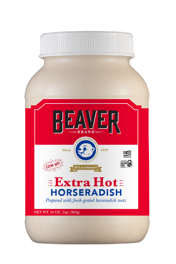 Beaver Brand Extra Hot Horseradish front 34oz