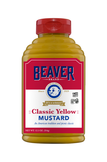 Beaver Brand Classic Yellow Mustard front 12.5oz