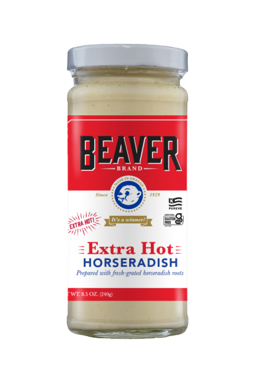 Beaver Brand Extra Hot Horseradish front 8.5oz