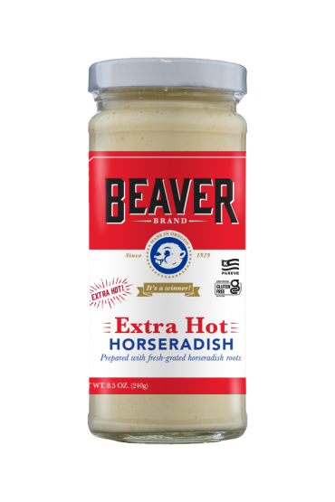 Beaver Brand Extra Hot Horseradish front 8.5oz