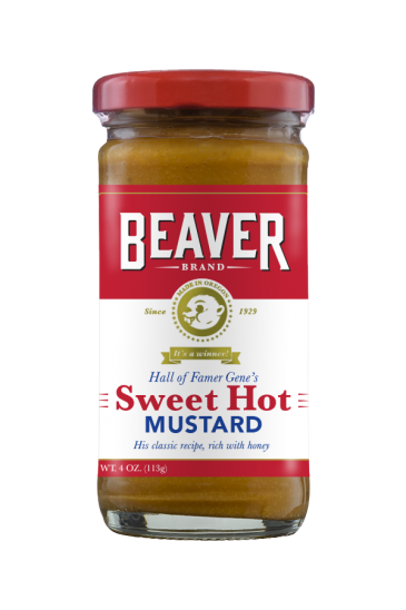 Beaver Brand Sweet Hot Mustard front 4oz