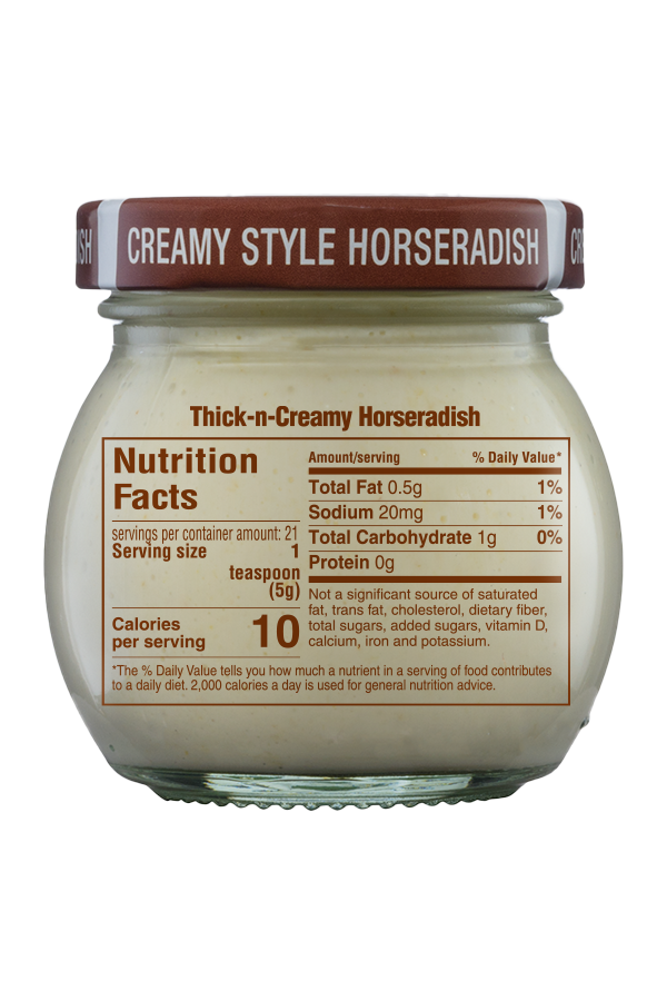 Inglehoffer Creamy Horseradish nutrition 3.75oz