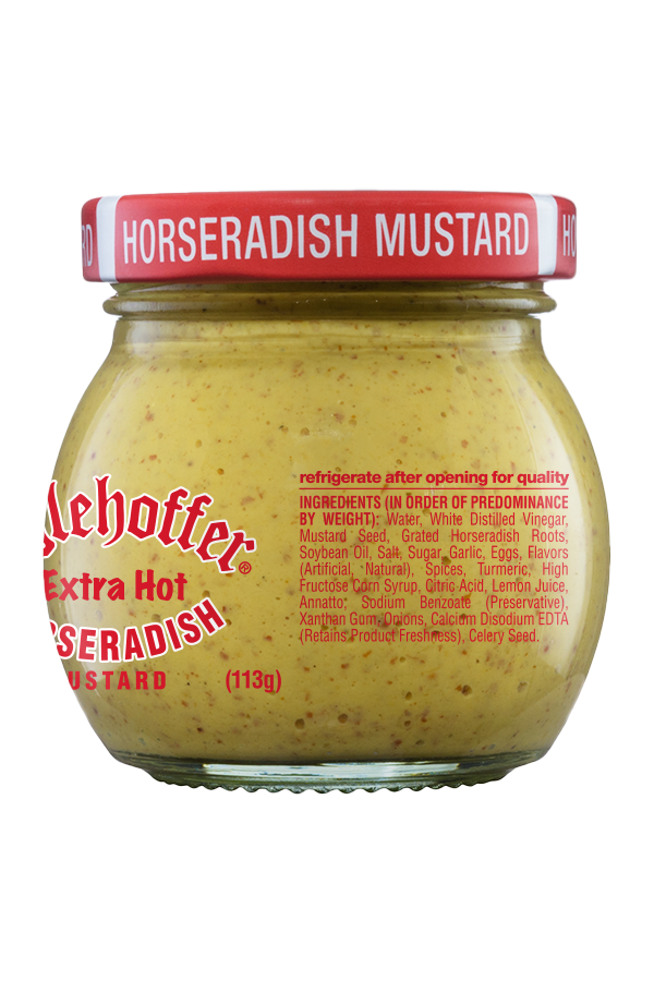 Inglehoffer Extra Hot Horseradish Mustard ingredients 4oz
