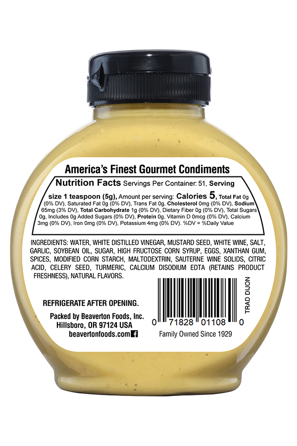 Inglehoffer Traditional Dijon Mustard Beaverton Foods Inglehoffer Traditional Dijon Mustard Beaverton Foods