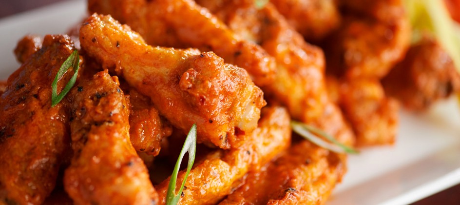 Chicken wings with Beaver Brand Sweet Hot Mustard sauce