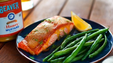 Salmon with Beaver Brand Honey Mustard glaze
