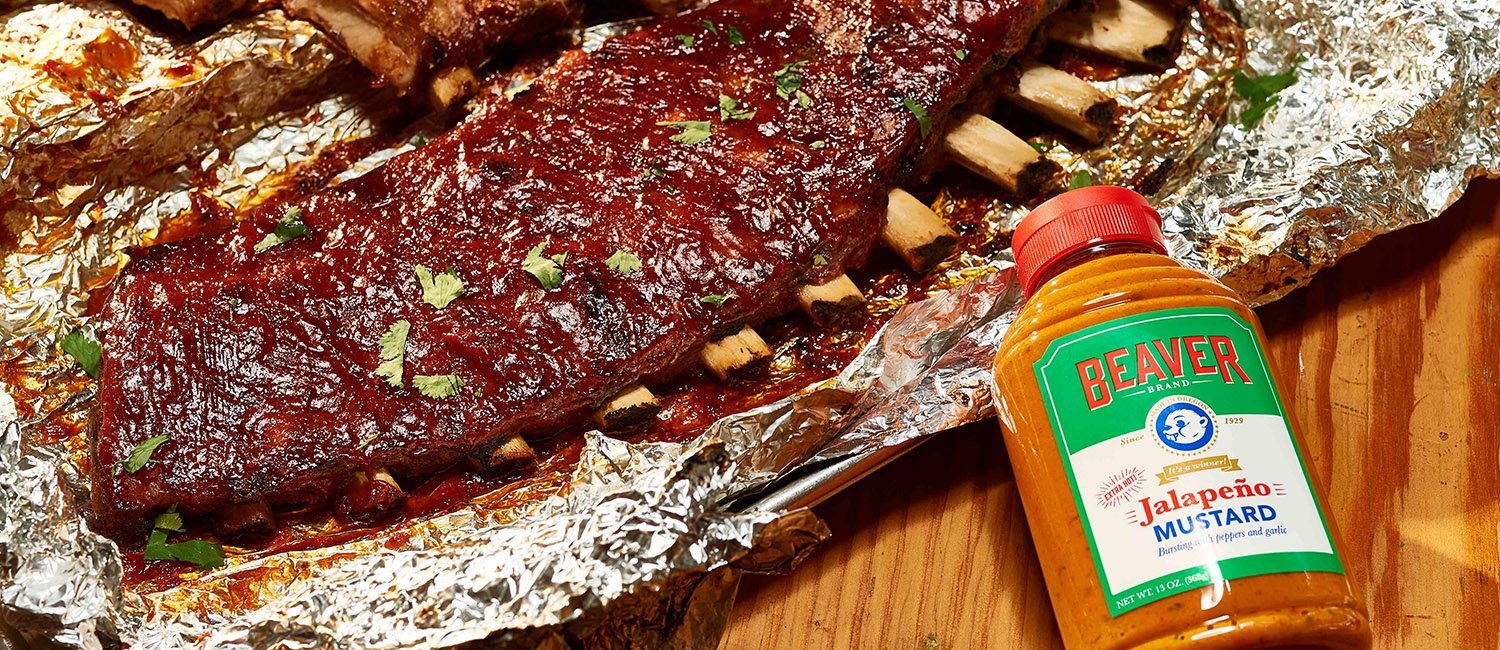 3-2-1 Ribs with Beaver Brand Jalapeño Mustard