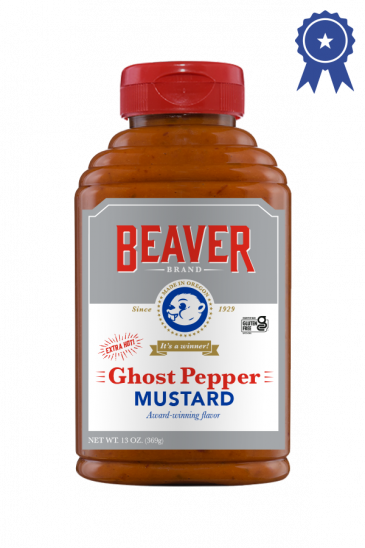 Beaver Brand Ghost Pepper Mustard front 13oz