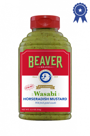 Beaver Brand Wasabi Horseradish Mustard front 12.5oz