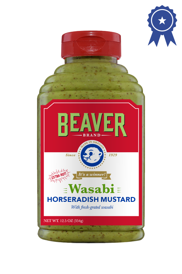 Beaver Brand Wasabi Horseradish Mustard front 12.5oz