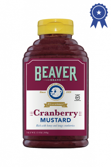 Beaver Brand Cranberry Mustard front 12 oz