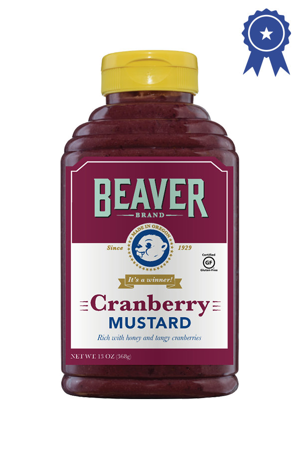 Beaver Brand Cranberry Mustard front 12 oz