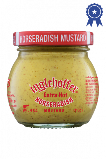Inglehoffer Extra Hot Horseradish Mustard front 4oz
