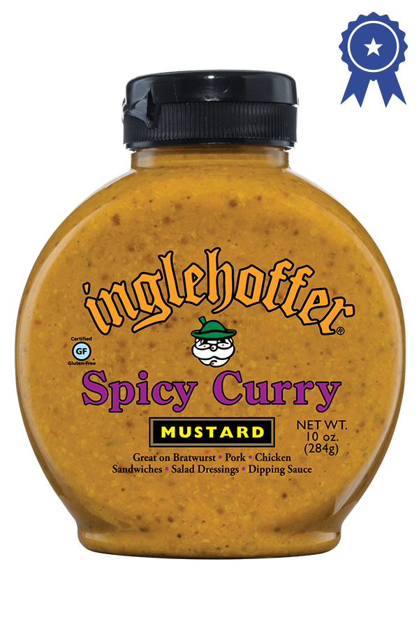 Inglehoffer Spicy Curry Mustard front 10oz